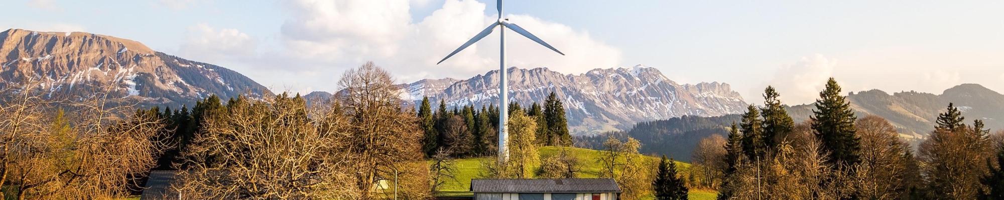 Windmills on a landscape