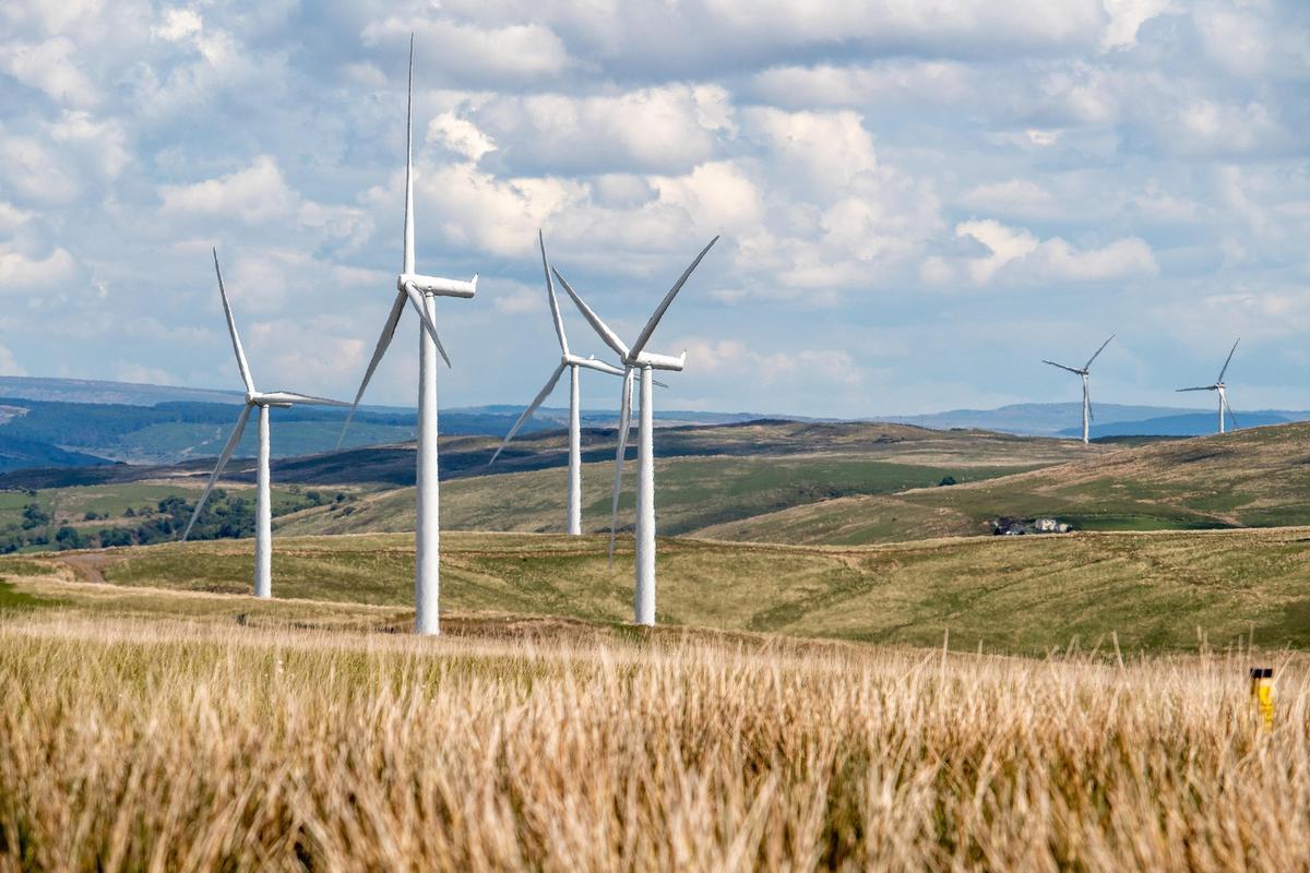 Windmills on a lanscape