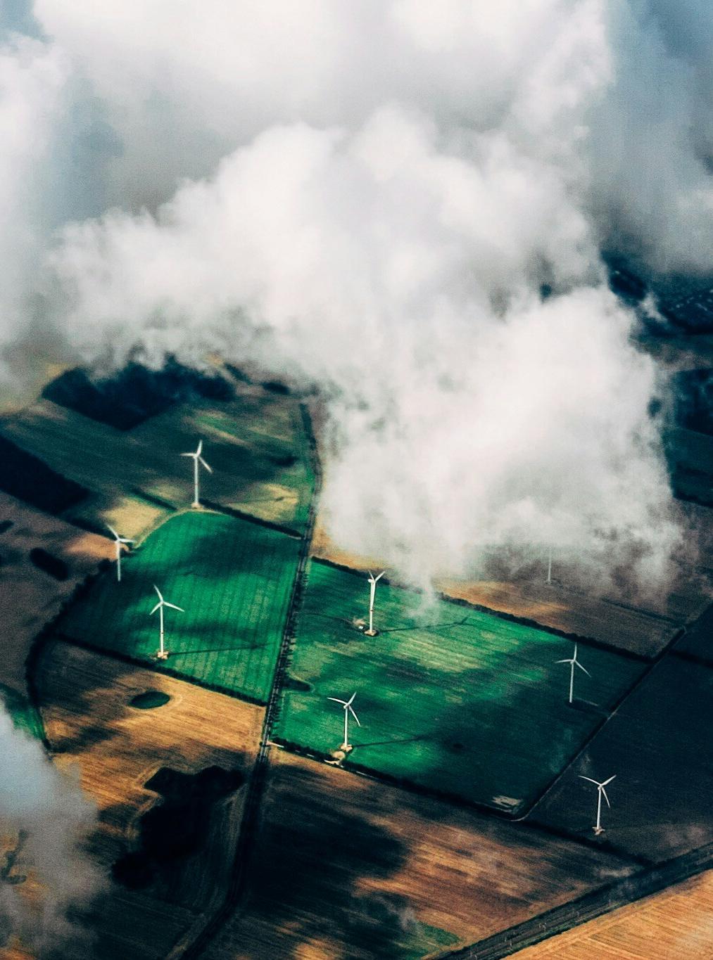 Windmills visible on a landscape